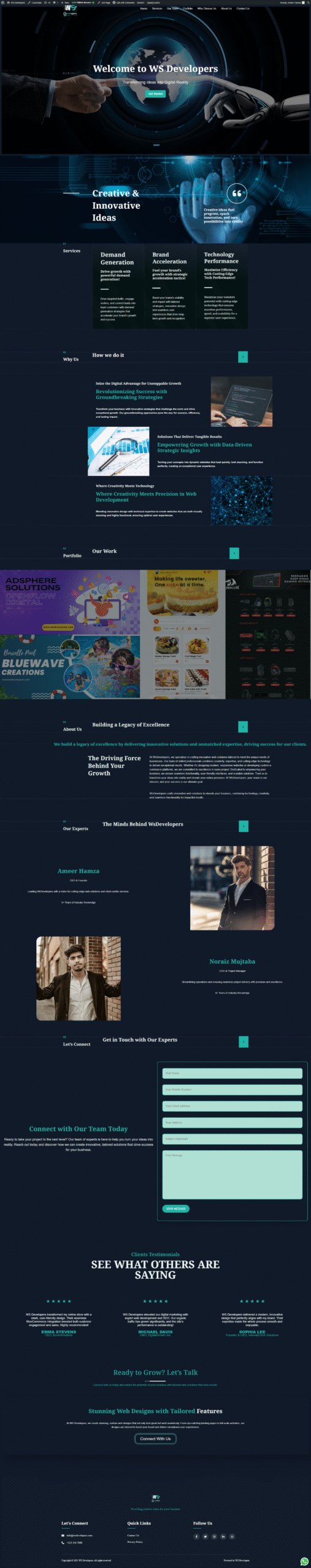WS Developers Website